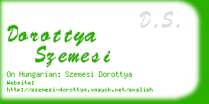 dorottya szemesi business card